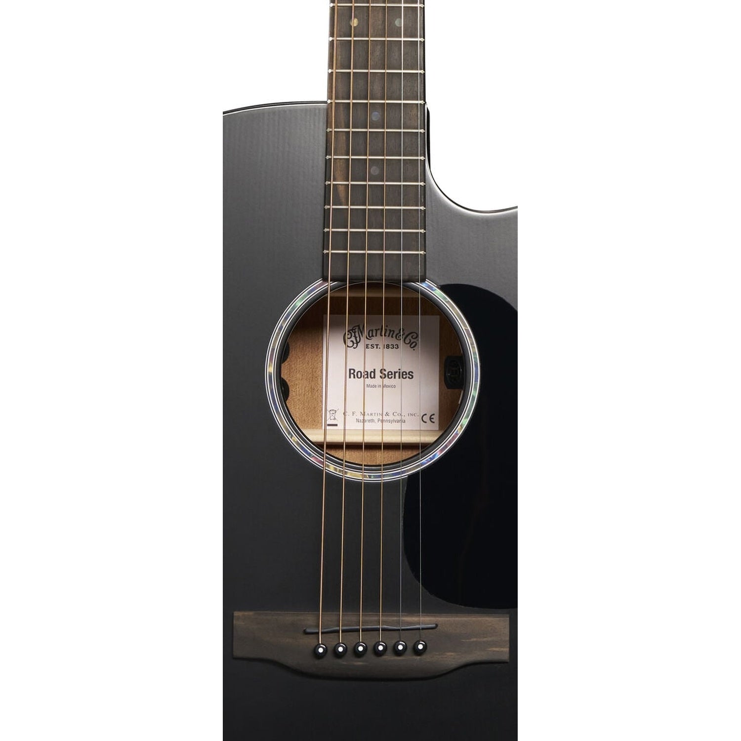 CF Martin DC-10E Modern Black Dreadnought Cutaway 6 String Electro Acoustic Guitar