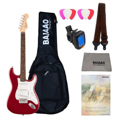 Fender Squier Debut Stratocaster Electric Guitar With Gigbag, Polishing Cloth, Picks, Strap, Tuner & Ebook