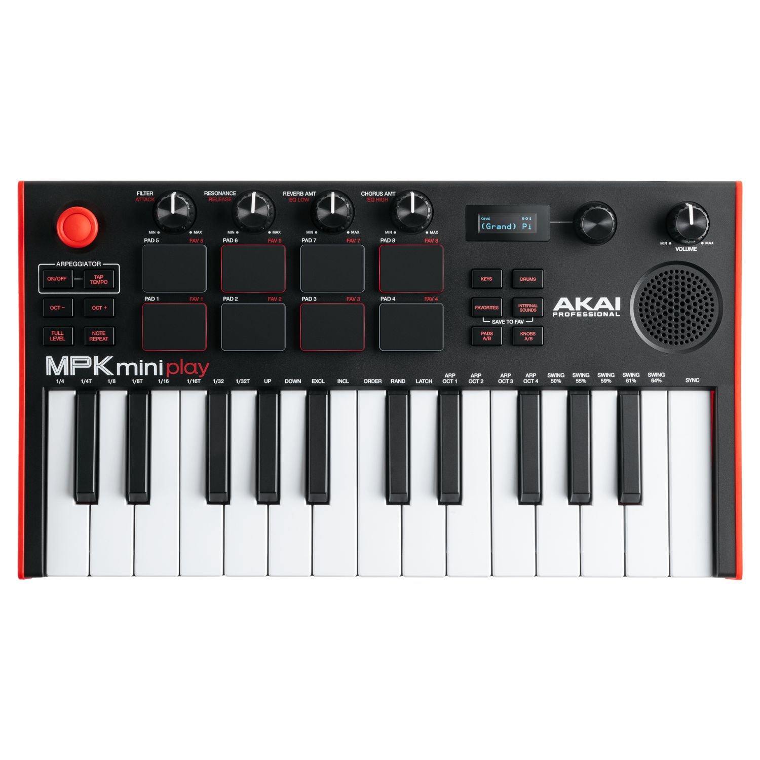 Akai MPK Mini Play Mini Controller Keyboard with Built-in Speakers With MPC Beats Software Pack