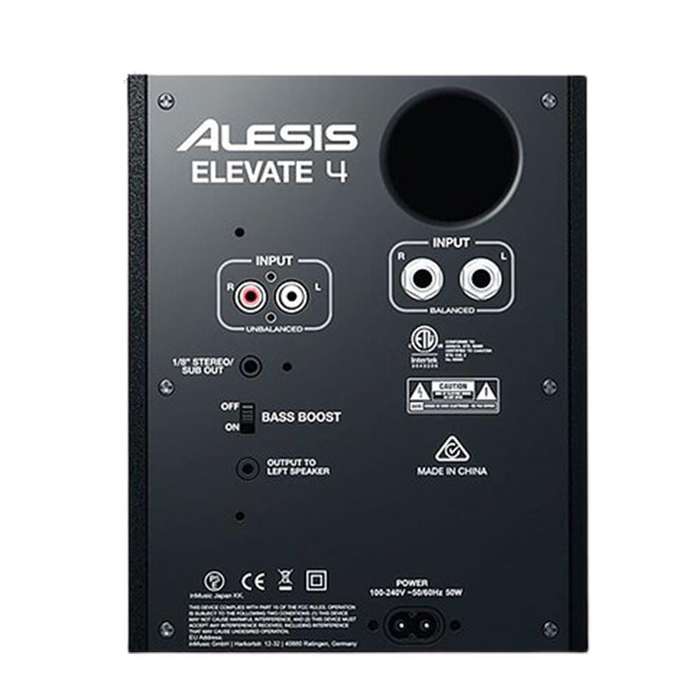 Alesis Elevate 4 4-Inch Powered Active Studio Monitor Speakers with Isolation Pads, Cables, and Ebook - Pair
