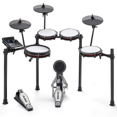 Alesis Nitro Max Kit Eight Piece Electronic Drum Kit with Mesh Heads and Bluetooth