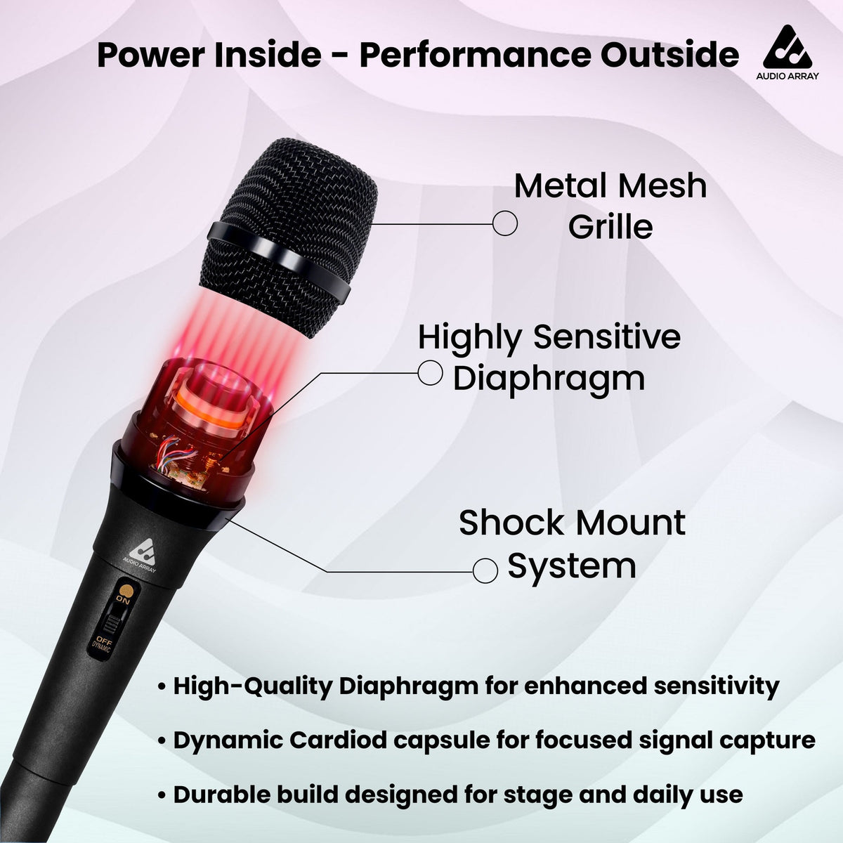 Audio Array AM-C50 XLR to TRS Dynamic Microphone