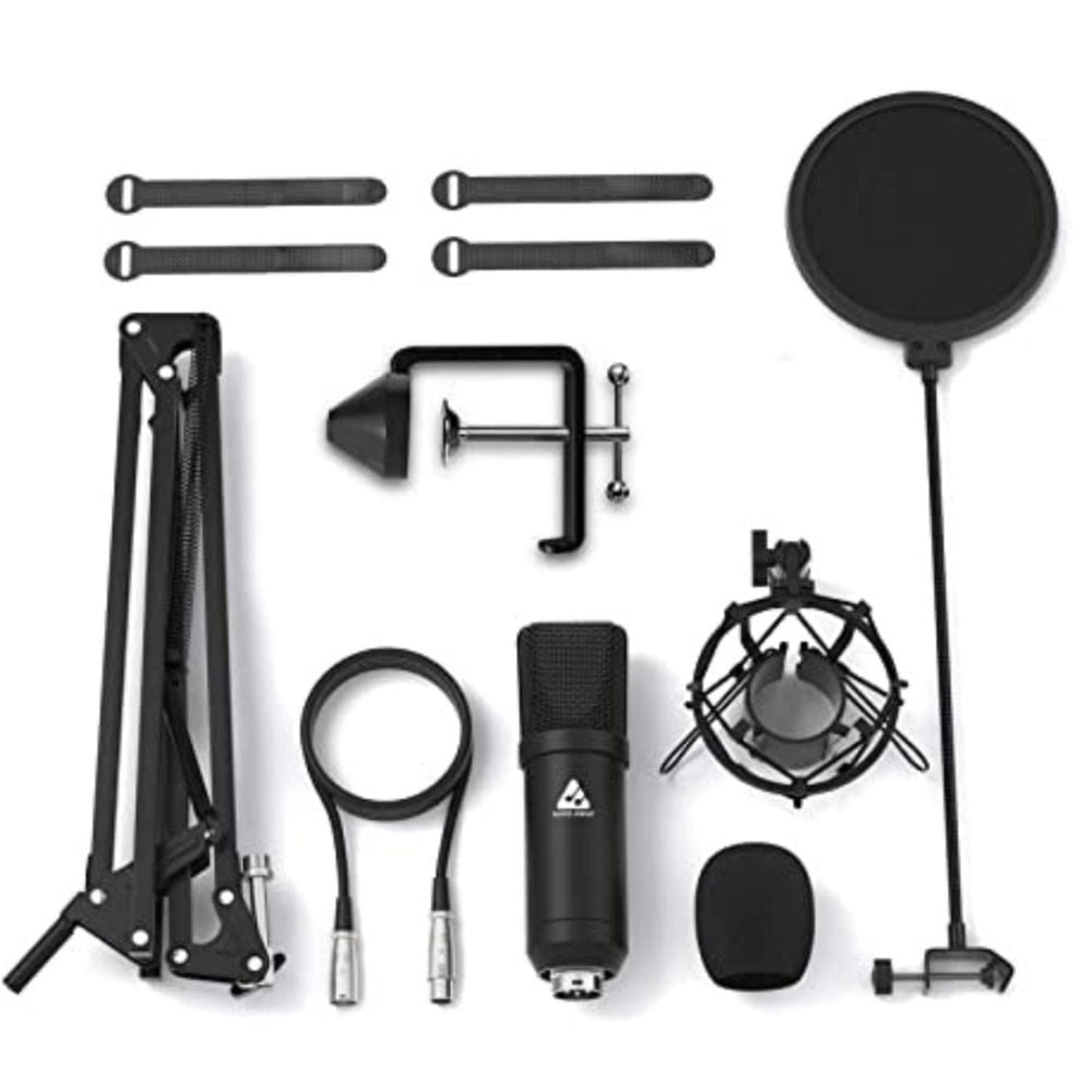 audio array condenser microphones audio array am-c2 xlr condenser microphone kit with pro boom arm