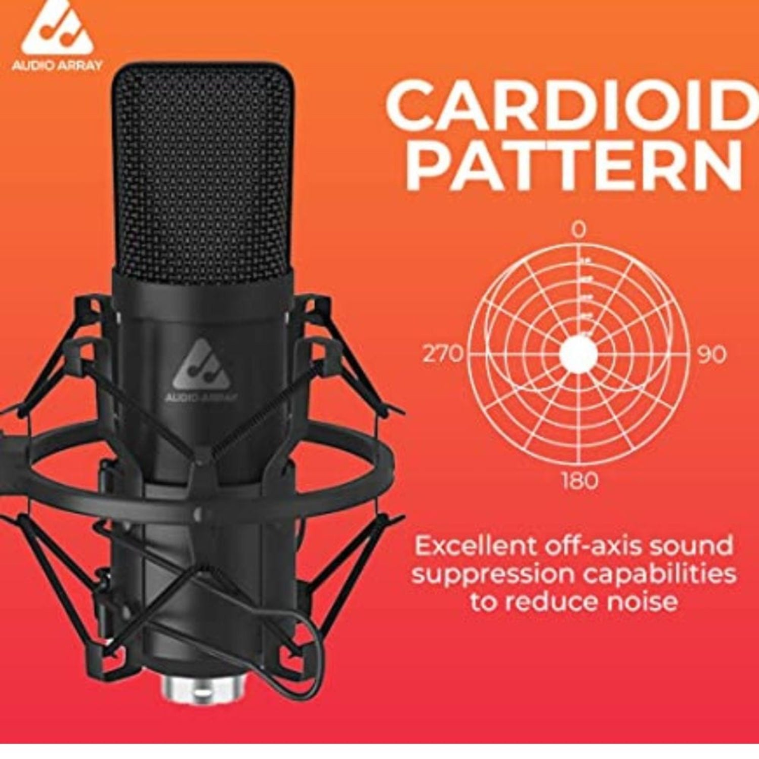 audio array condenser microphones audio array am-c2 xlr condenser microphone kit with pro boom arm