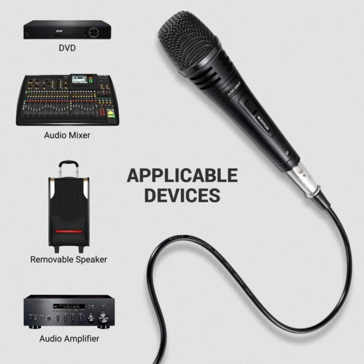 Audio Array AM-C3 XLR Unidirectional Handheld Vocal Dynamic Microphone