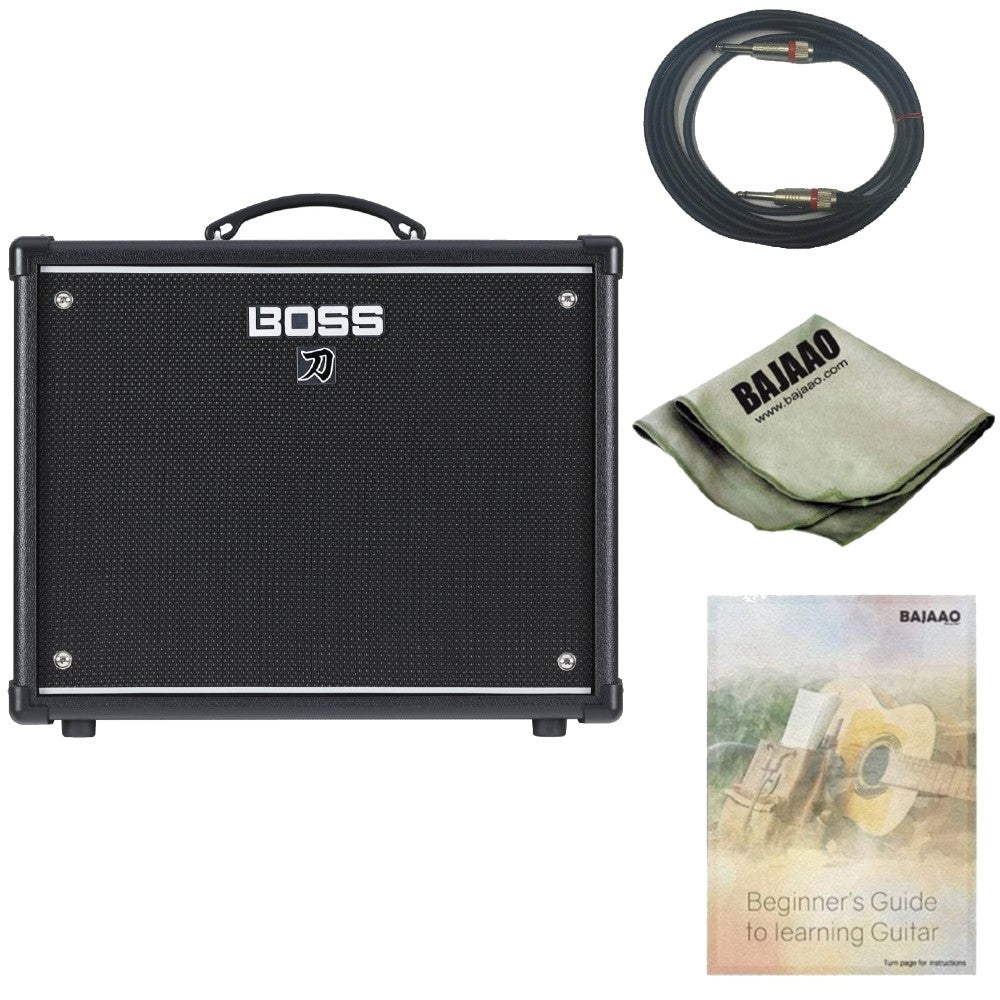 Boss Katana 50 Gen 3 50 Watt 12 Inch Combo Guitar Amplifier with Cable, Polishing Cloth and E-Book