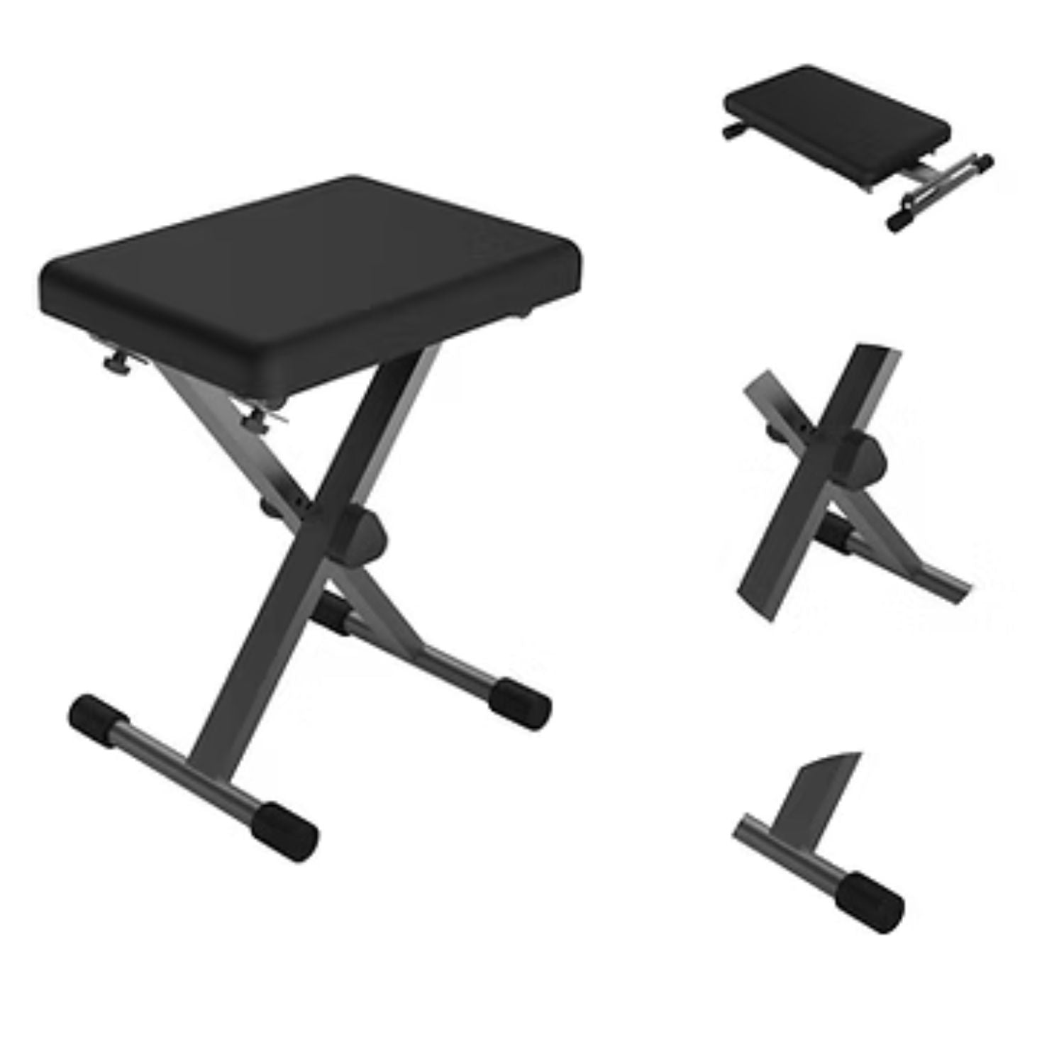 Chetty CB1 Foldable X-Type Padded Seat Adjustable Keyboard Bench