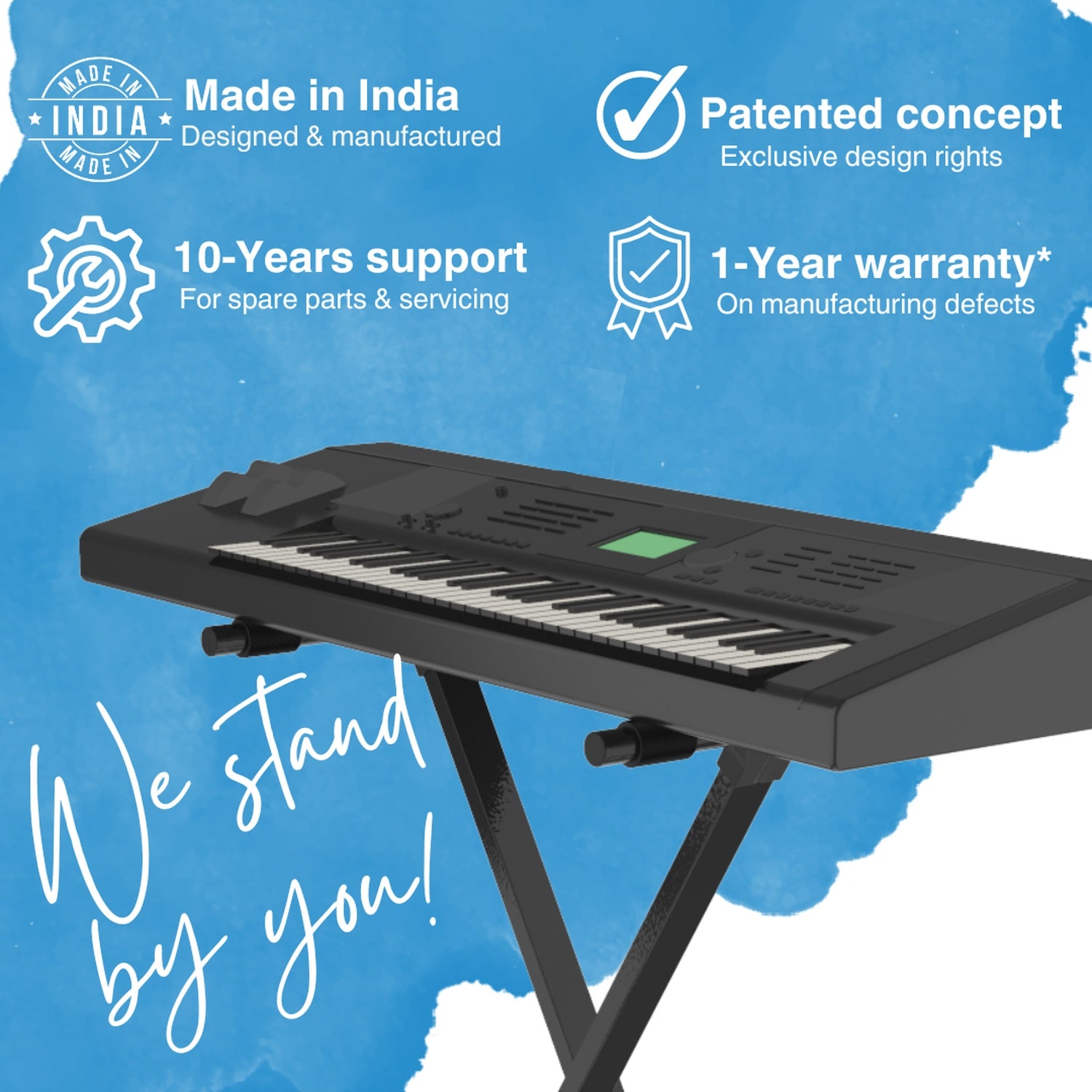 Chetty CB1 Foldable X-Type Padded Seat Adjustable Keyboard Bench