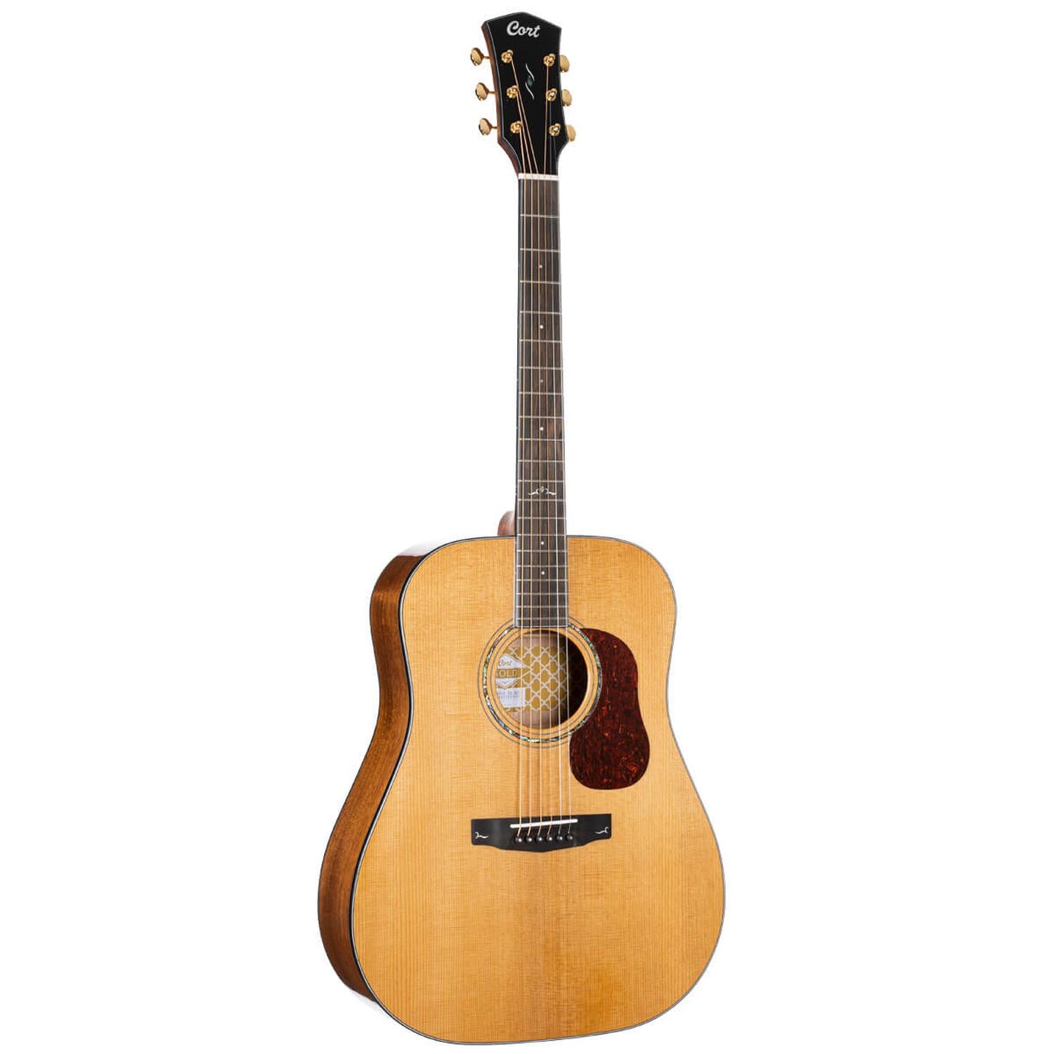 Cort GOLD D6 Dreadnought Acoustic Guitar With Deluxe Soft-Side Case - Natural