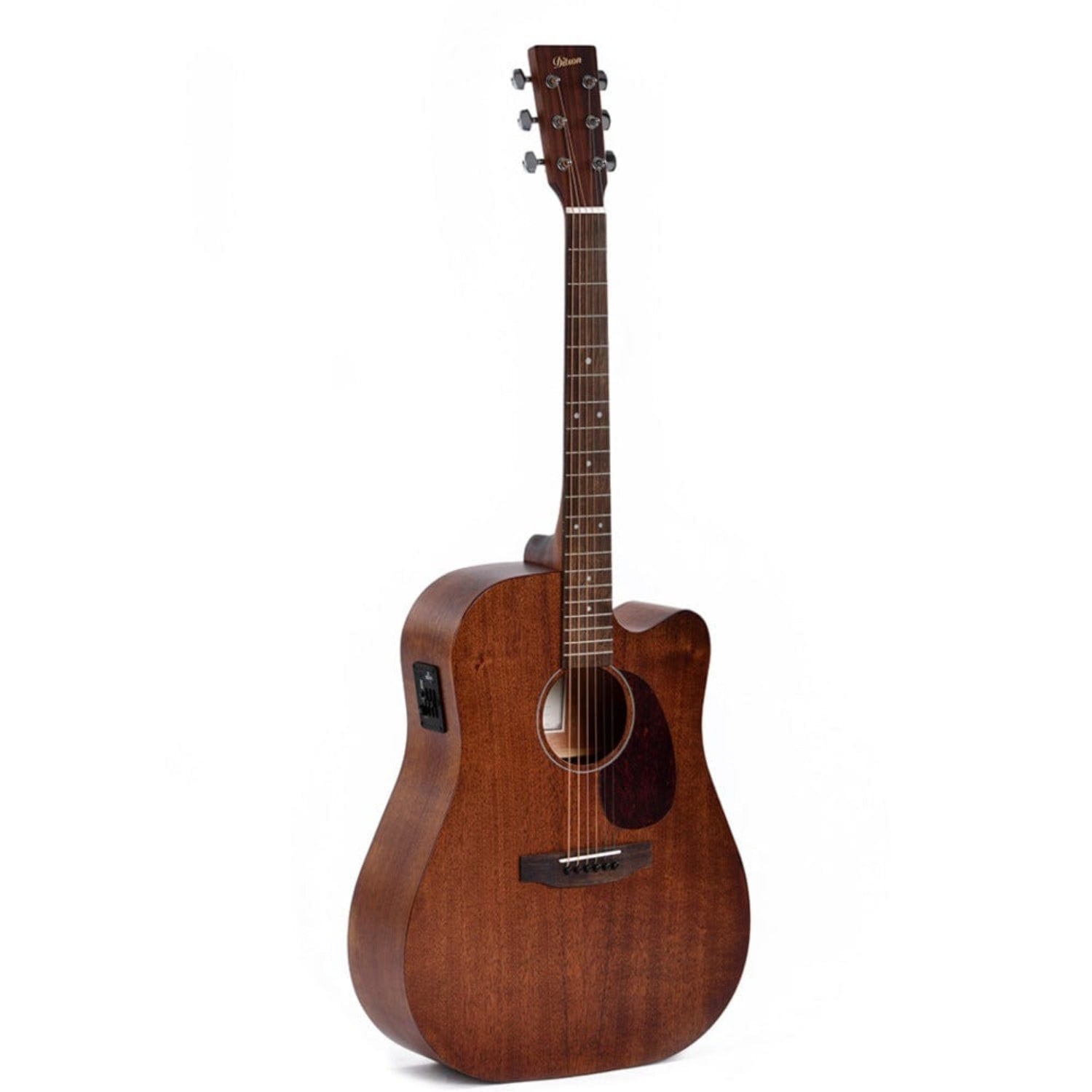 ditson electro acoustic guitars ditson dc 15e cutaway electro acoustic guitar #color_mahogany
