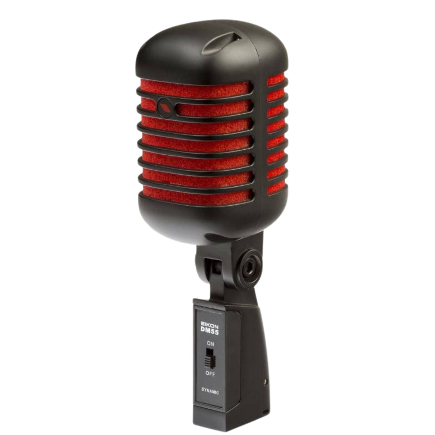 Eikon Audio DM55V2RDBK “VINTAGE” Professional Vocal Dynamic Microphone – Satin Black And Red