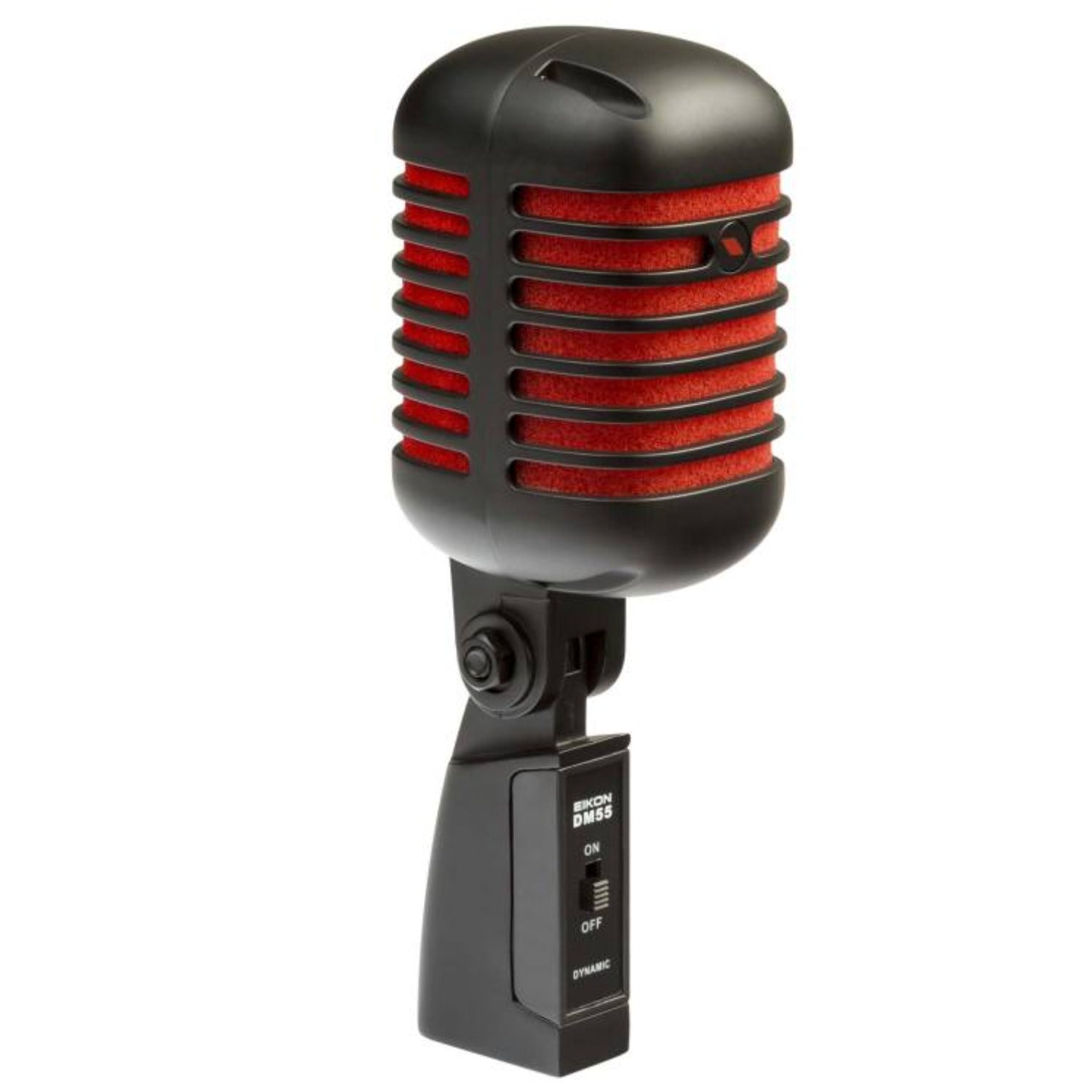 Eikon Audio DM55V2RDBK “VINTAGE” Professional Vocal Dynamic Microphone – Satin Black And Red