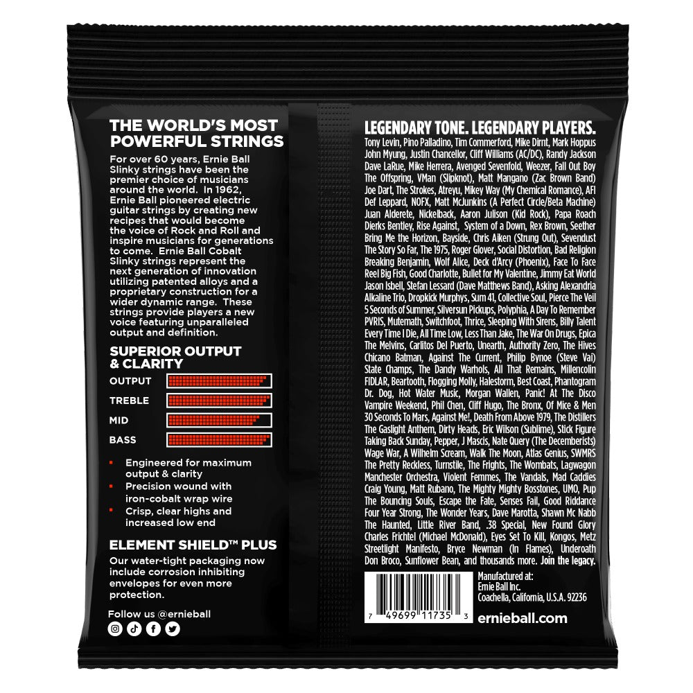 Ernie Ball Slinky Cobalt Electric Bass Strings - Pack of 6 - 32-130