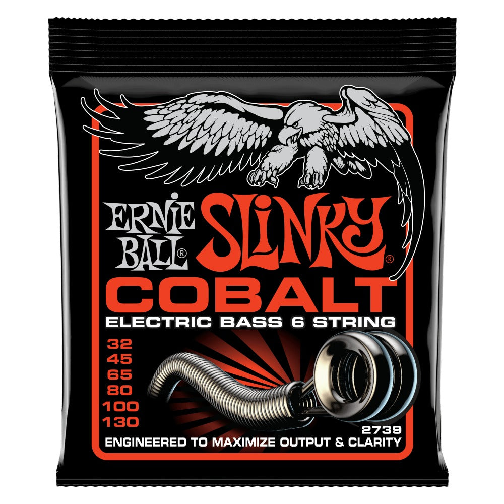 Ernie Ball Slinky Cobalt Electric Bass Strings - Pack of 6 - 32-130