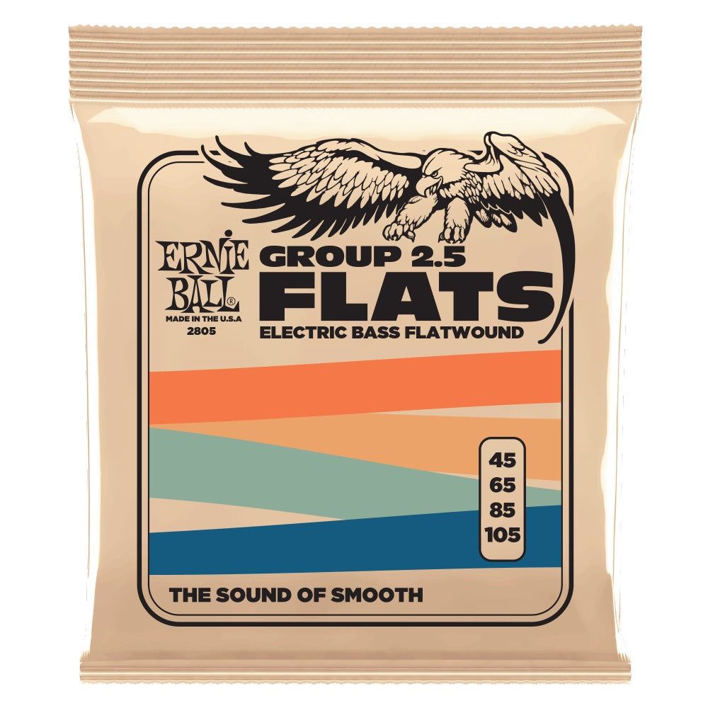 Ernie Ball Group 2.5 Flatwound Electric Bass Strings - 45-105
