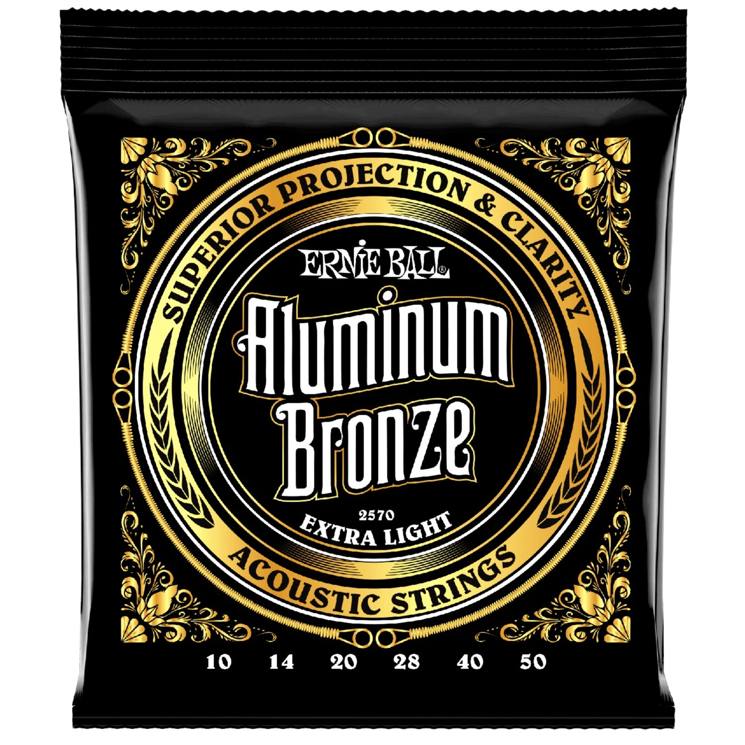 Ernie Ball 2570 Acoustic Guitar Strings - Aluminum Bronze, .010-.050, Extra Light