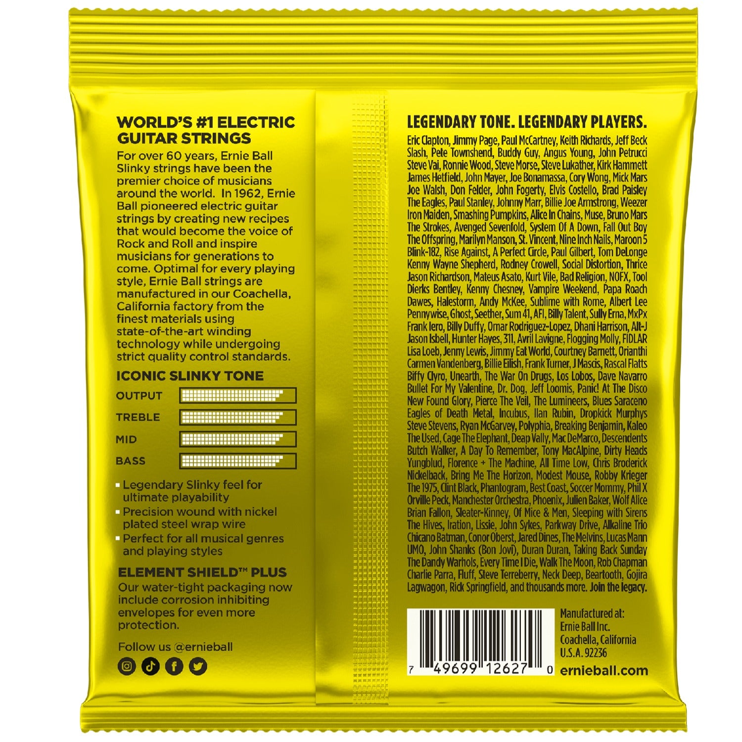 Ernie Ball 2627 Electric Guitar Strings - Nickel Beefy Slinky