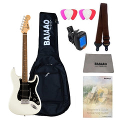 Fender Squier Sonic Stratocaster Electric Guitar with Bag,Polishing Cloth, Strap, Tuner, Pick and Ebook
