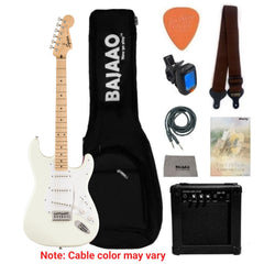 Fender Squier Sonic Stratocaster Electric Guitar with Guitar Amplifier, Gigbag,Polishing Cloth, Strap, Tuner, Pick, Cable and Ebook