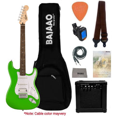 Fender Squier Sonic Stratocaster Electric Guitar with Guitar Amplifier, Gigbag,Polishing Cloth, Strap, Tuner, Pick, Cable and Ebook