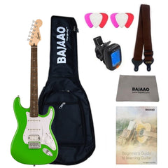 Fender Squier Sonic Stratocaster Electric Guitar with Bag,Polishing Cloth, Strap, Tuner, Pick and Ebook