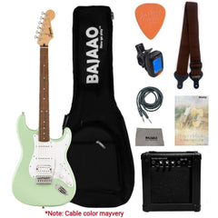 Fender Squier Sonic Stratocaster Electric Guitar with Guitar Amplifier, Gigbag,Polishing Cloth, Strap, Tuner, Pick, Cable and Ebook
