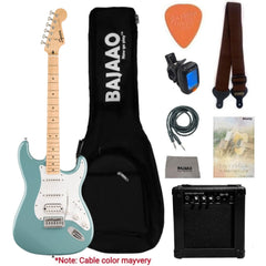 Fender Squier Sonic Stratocaster Electric Guitar with Guitar Amplifier, Gigbag,Polishing Cloth, Strap, Tuner, Pick, Cable and Ebook