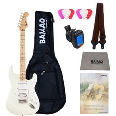 Fender Squier Sonic Stratocaster Electric Guitar with Bag,Polishing Cloth, Strap, Tuner, Pick and Ebook