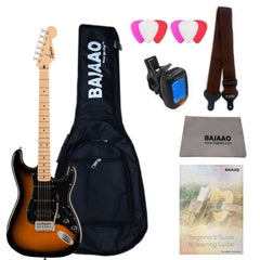Fender Squier Sonic Stratocaster Electric Guitar with Bag,Polishing Cloth, Strap, Tuner, Pick and Ebook