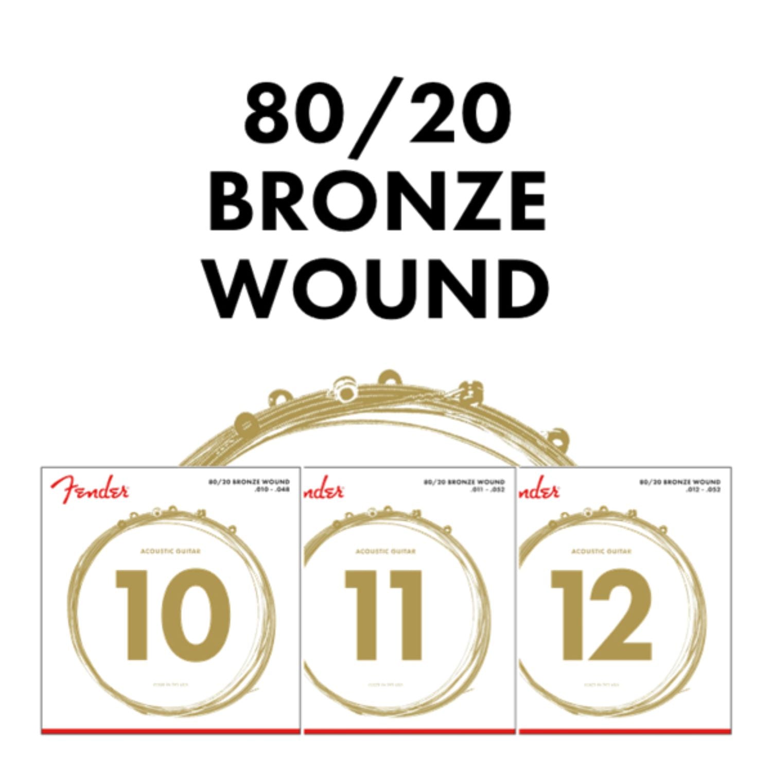 Fender 70XL Acoustic Guitar Strings 80/20 Bronze 10-48