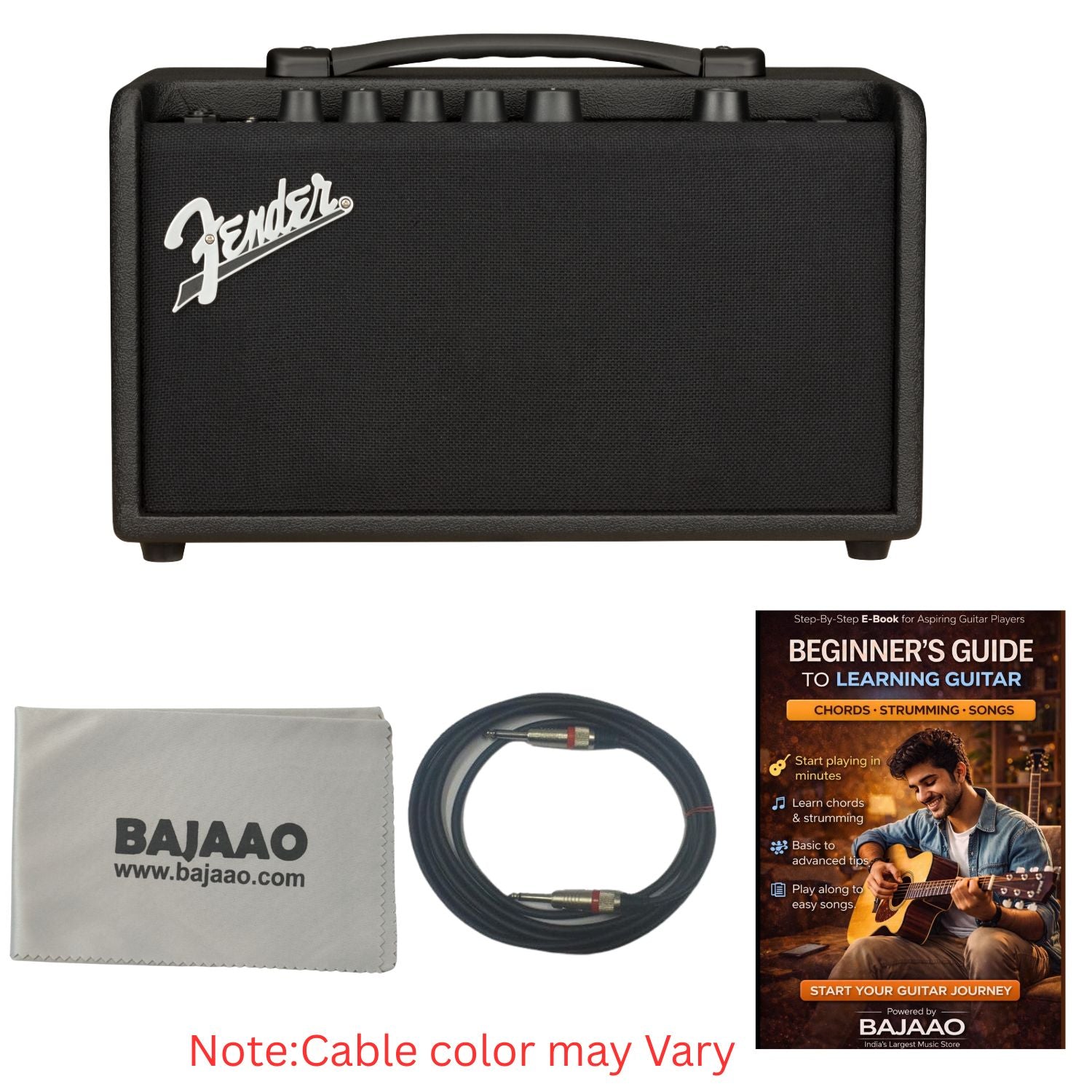 Fender Mustang LT40S 40 Watt Combo Guitar Amplifier with Cable, Polishing Cloth & E-Book