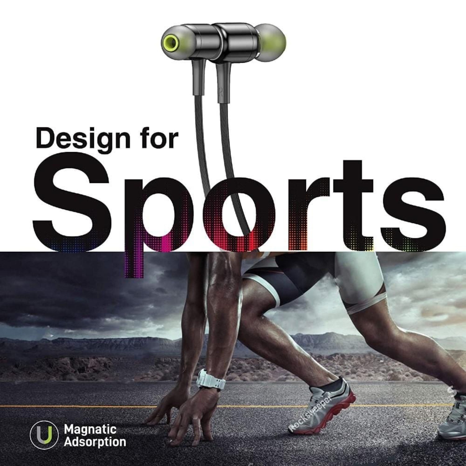 flix in-ear neckband headphones flix (beetel) blaze 100 wireless bluetooth in-ear comfortable sports neckband - black
