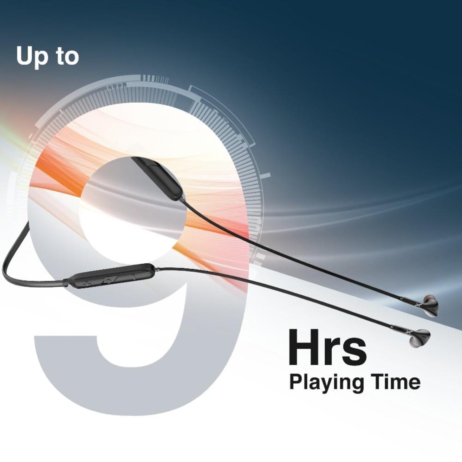 flix in-ear neckband headphones black flix (beetel) blaze bluetooth v5.0 wireless in ear comfortable sports neckband - black