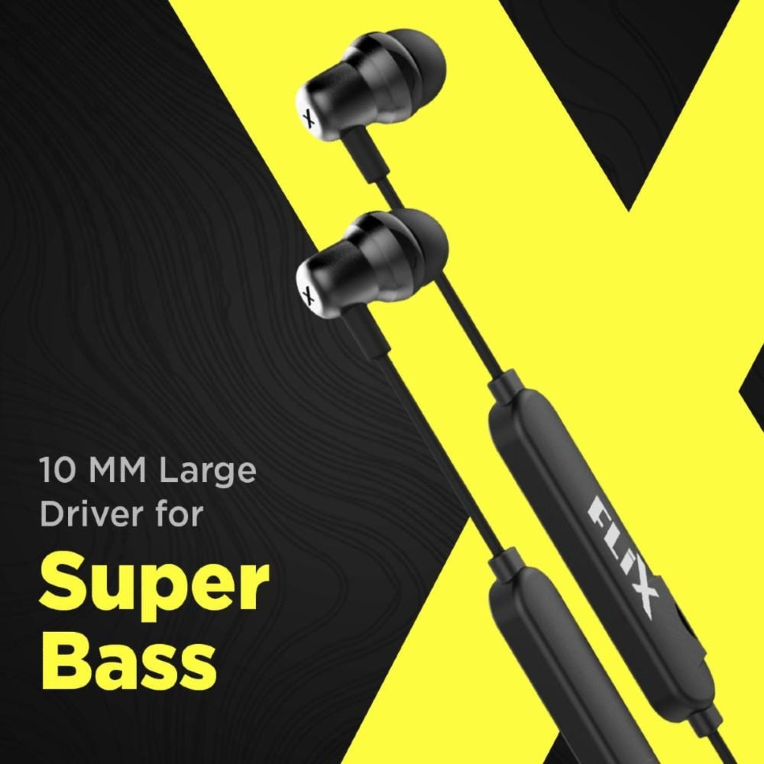 flix in-ear neckband headphones black flix (beetel) thunder lite 1000 bt 5.0 wireless in ear neckband- black
