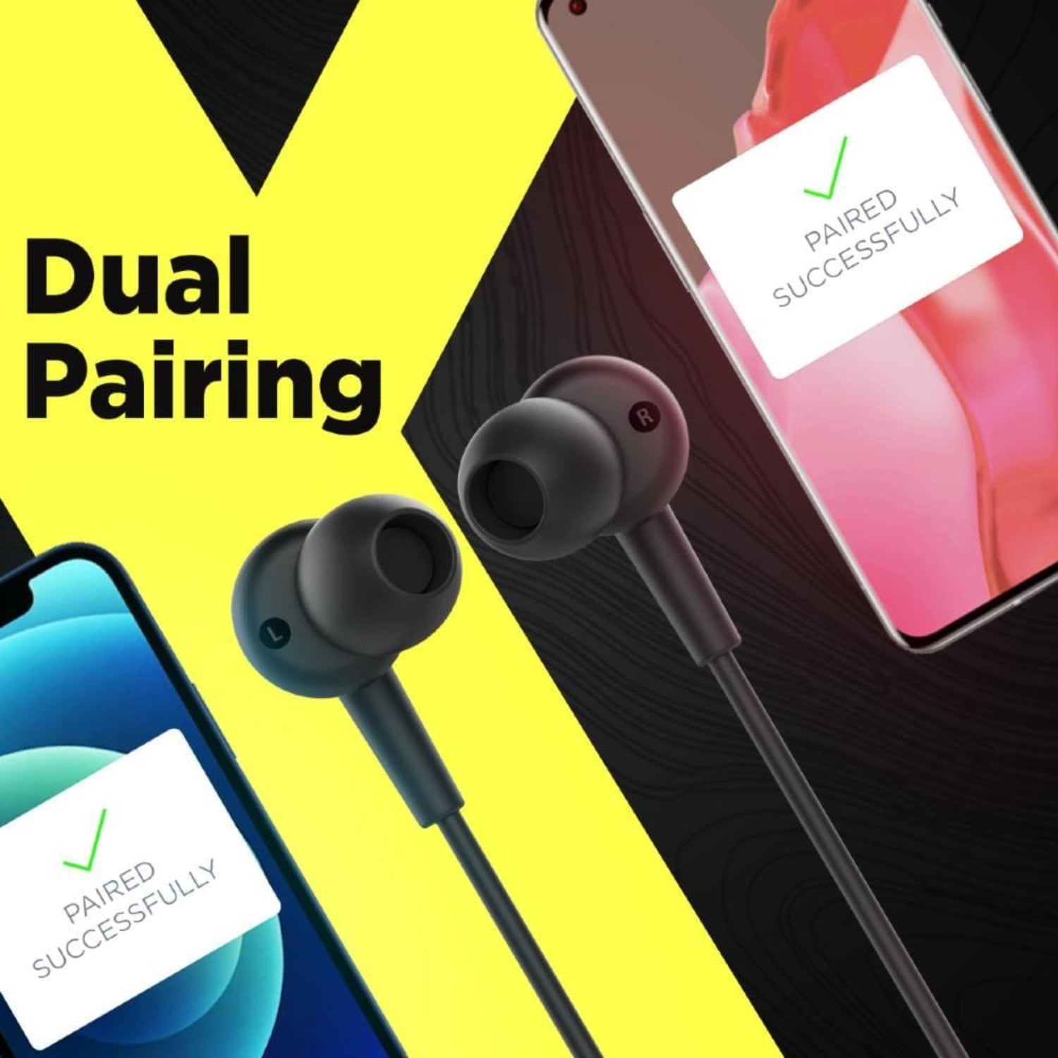 flix in-ear neckband headphones black flix (beetel) thunder lite 1000 bt 5.0 wireless in ear neckband- black