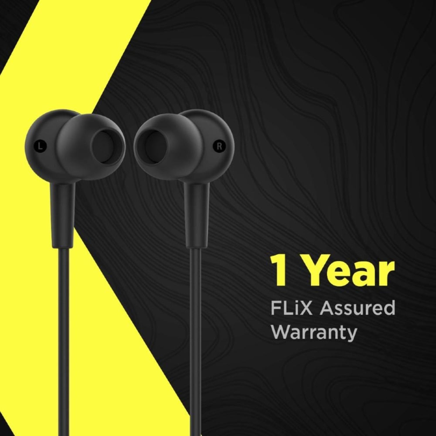 flix in-ear neckband headphones black flix (beetel) thunder lite 1000 bt 5.0 wireless in ear neckband- black