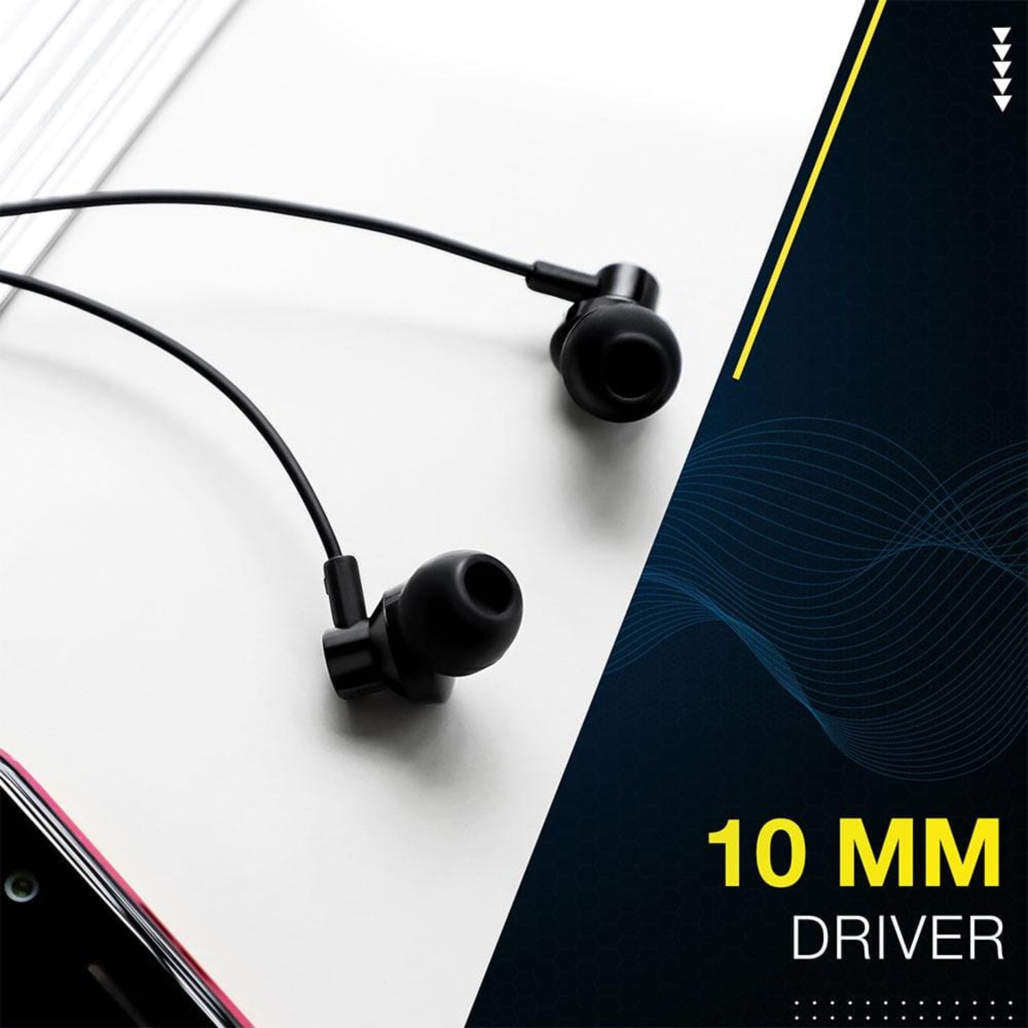 flix in-ear wired headphones black flix (beetel) tone 110 wired headset - black