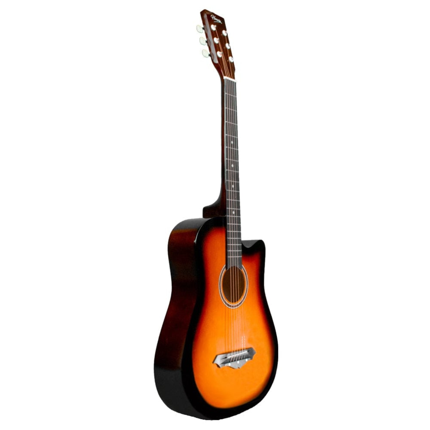 henrix acoustic guitars henrix 38c 38 inch cutaway acoustic guitar with dual action truss rod, gigbag, picks, string set, strap, cloth & ebook #model_standard,color_sunburst,orientation_right-handed