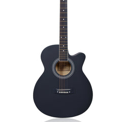 Henrix PRO 40C 40-Inch Cutaway Acoustic Guitar with Dual Action Truss Rod, Gigbag, Picks, String Set, Strap, Cloth & Ebook - Open Box