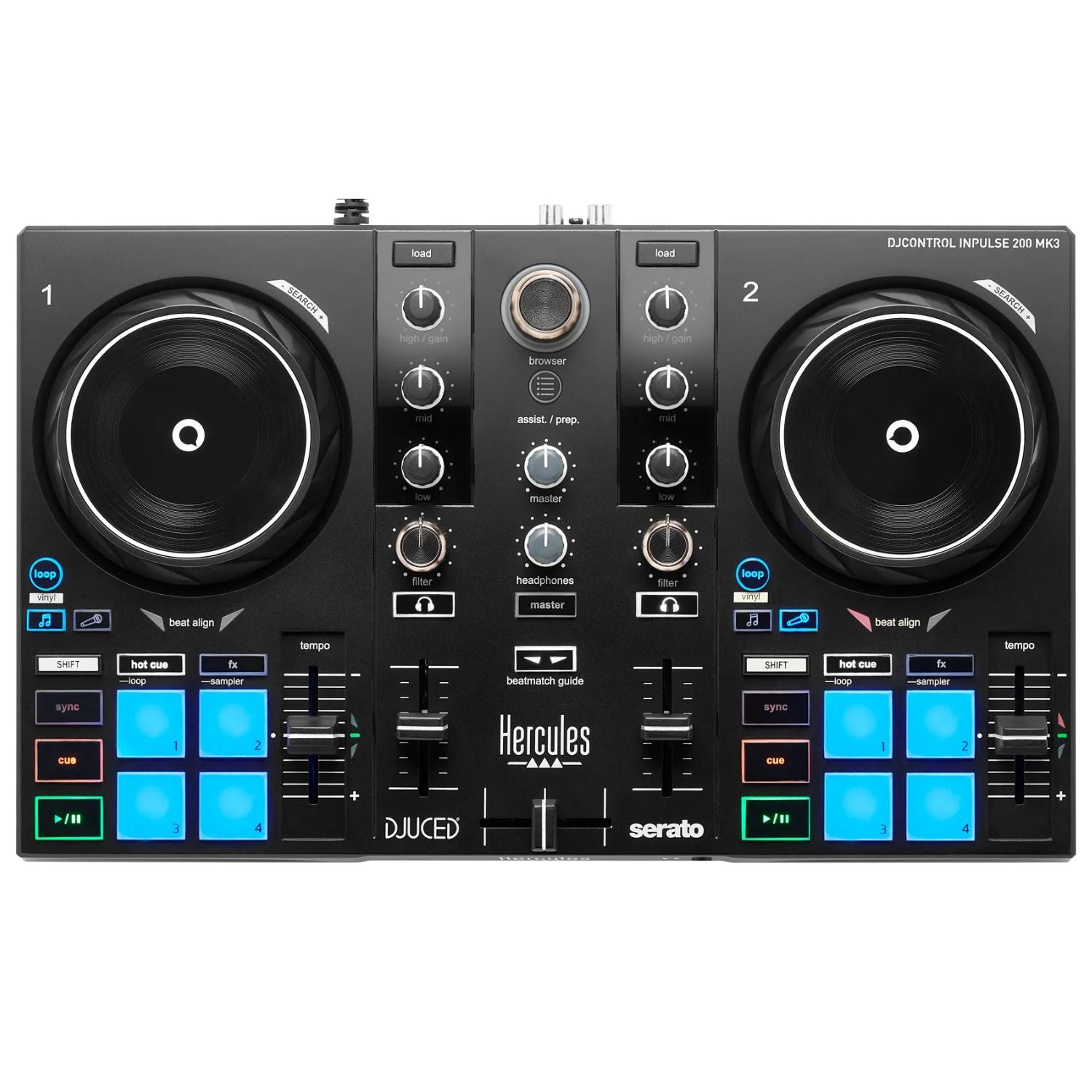 Hercules DJControl Inpulse 200 MK3 Beginner DJ Mixer
