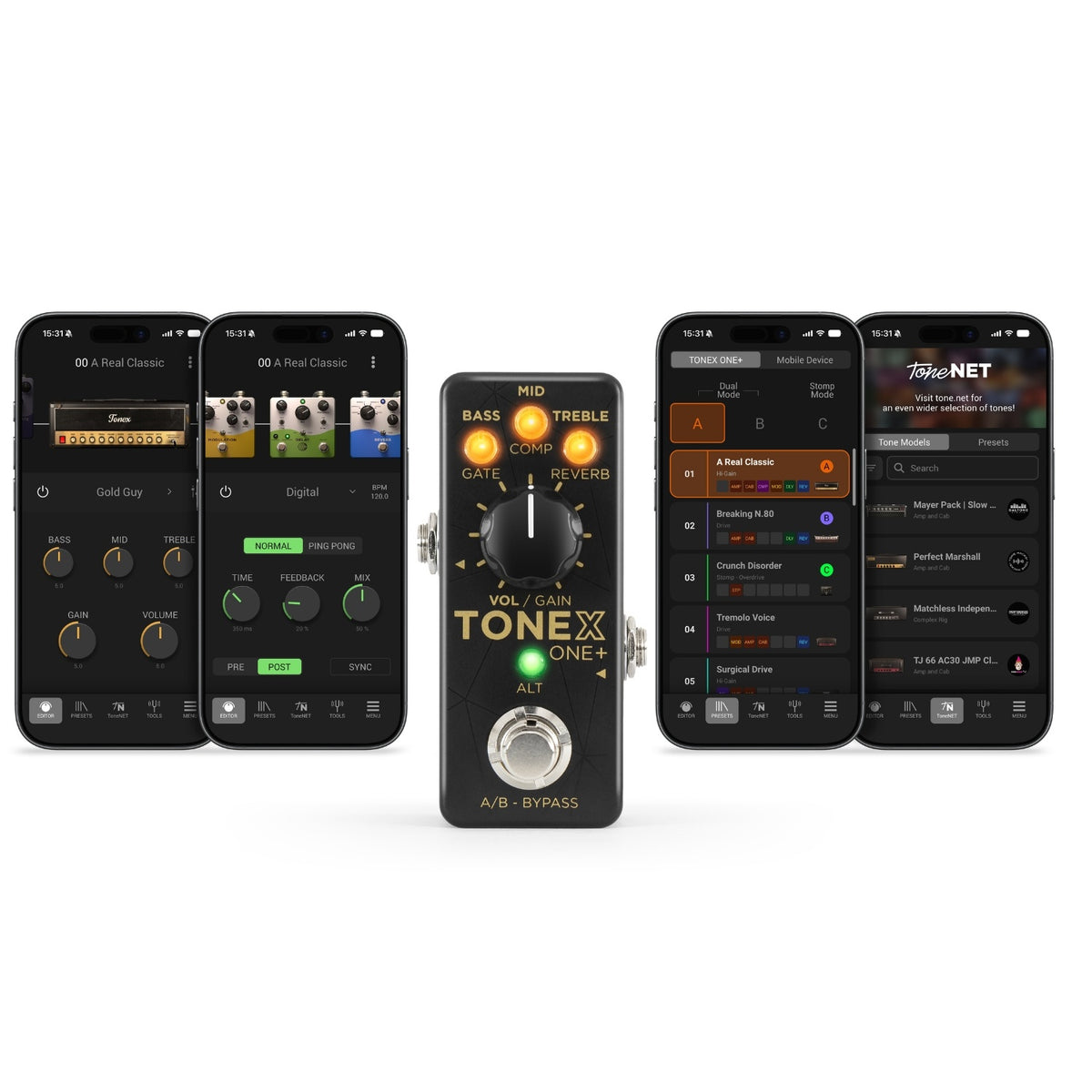 IK Multimedia TONEX ONE+ USB MIDI Amp Modeler Pedal