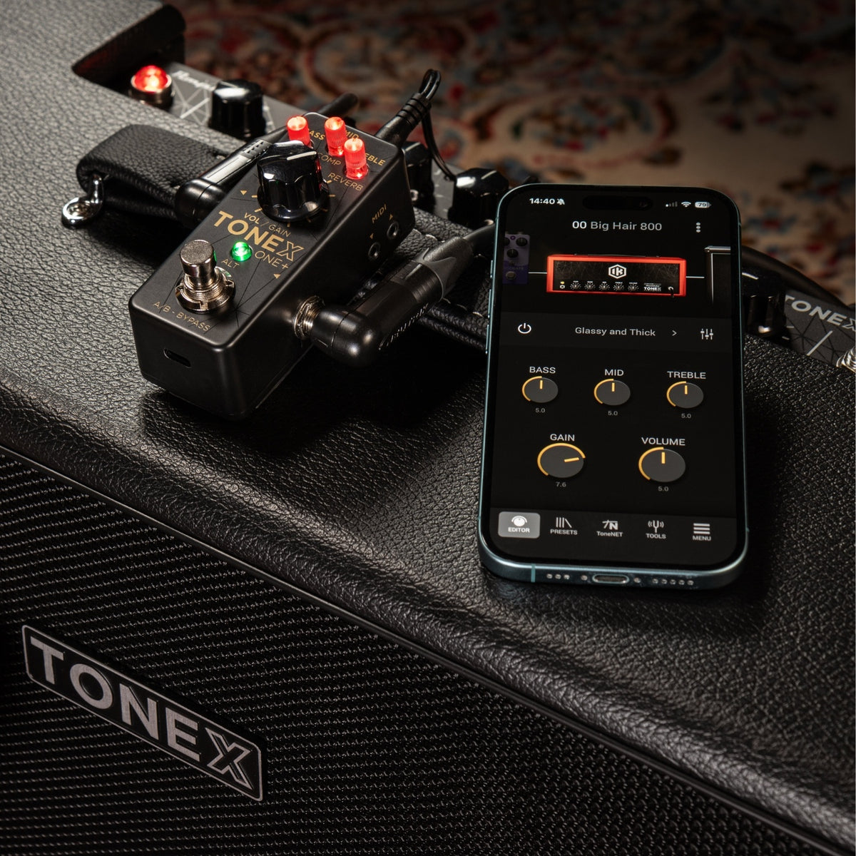 IK Multimedia TONEX ONE+ USB MIDI Amp Modeler Pedal