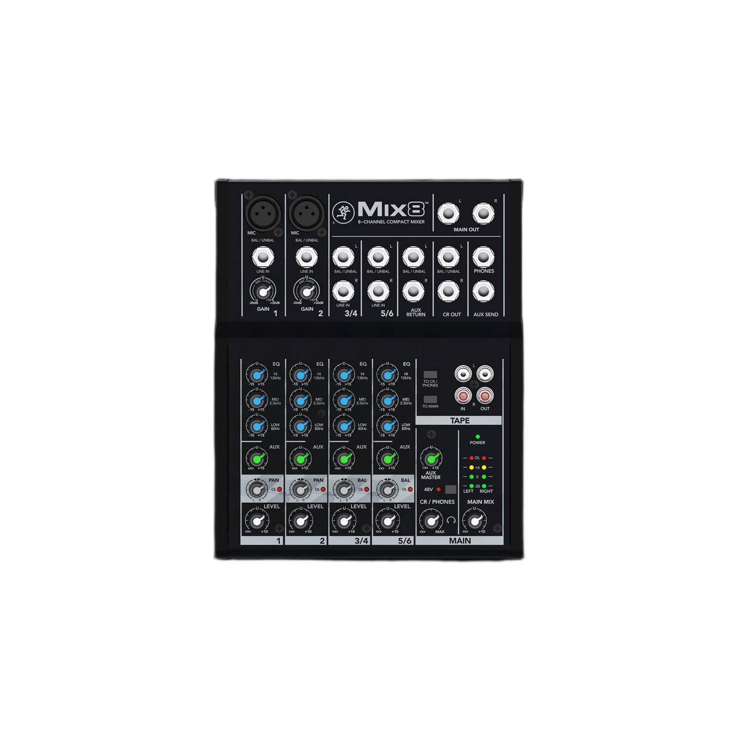 Mackie Mix8 8-Channel Compact Mixer