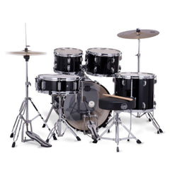 Mapex CM5844FTC Jazz Jr Comet 5 Piece Acoustic Drum Set with Hardware Throne & Cymbals