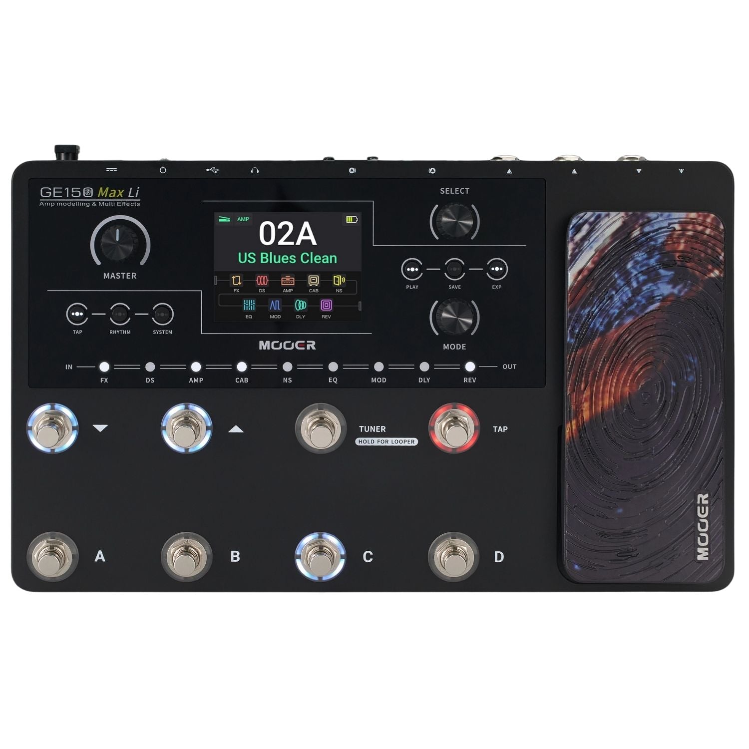 Mooer GE150 Max Li Rechargeable Lithium Battery Version Multi-Effects Pedals