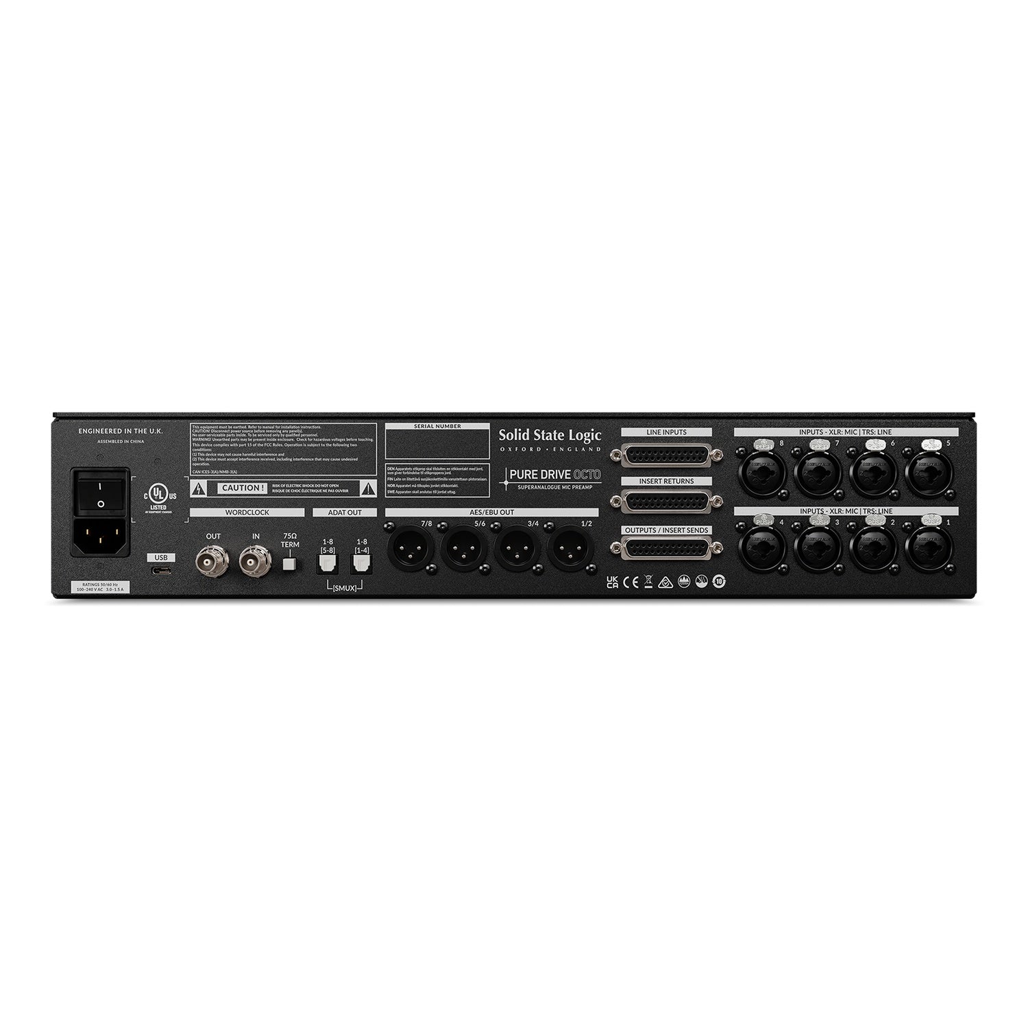 Solid State Logic PureDrive Octo 8-Channel Microphone Preamp
