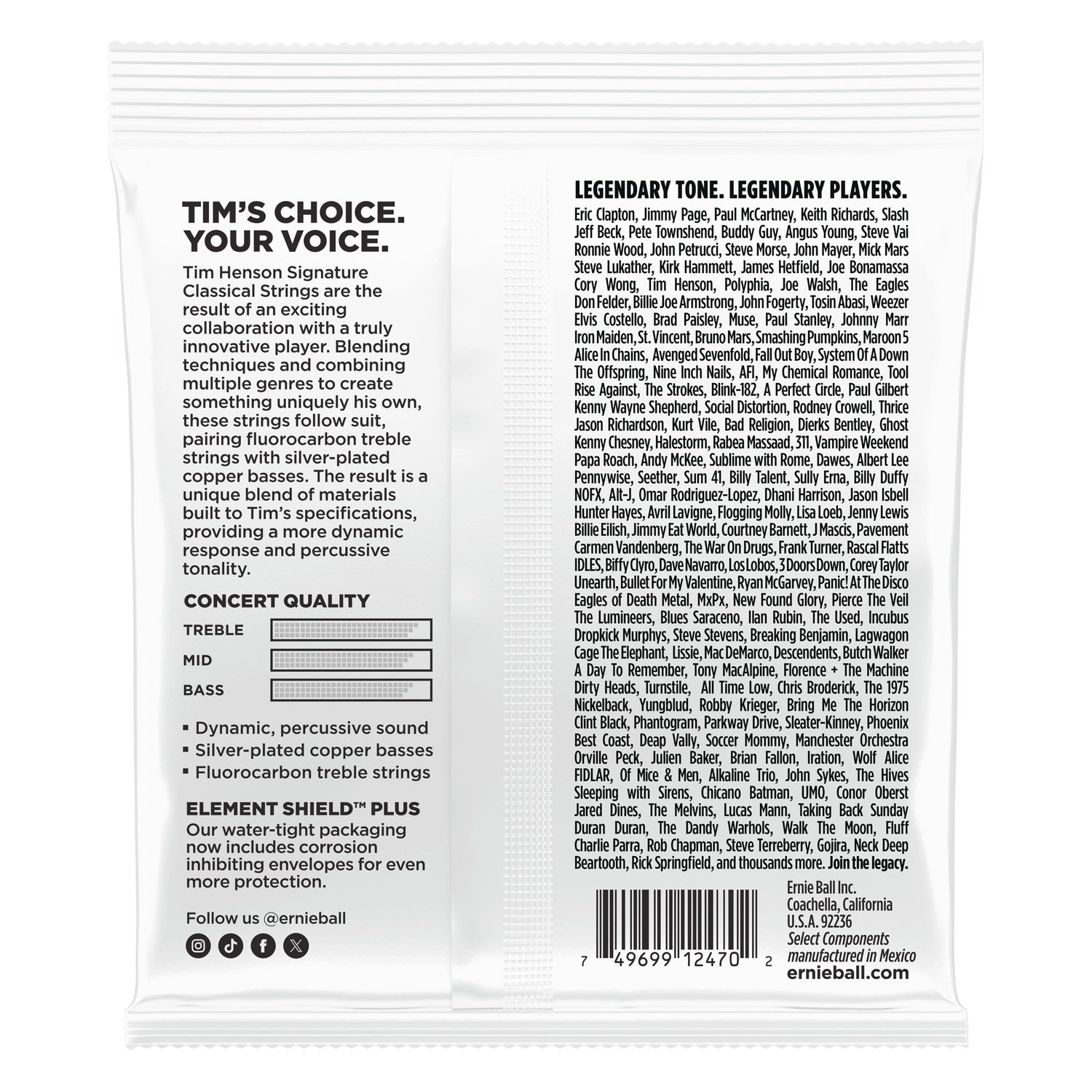 Ernie Ball 3829 Tim Henson Signature Classical Guitar Strings