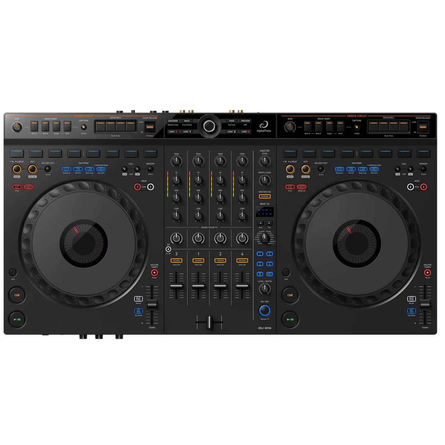 Pioneer AlphaTheta DDJ-GRV6 4-Channel DJ Controller with Groove Circuit