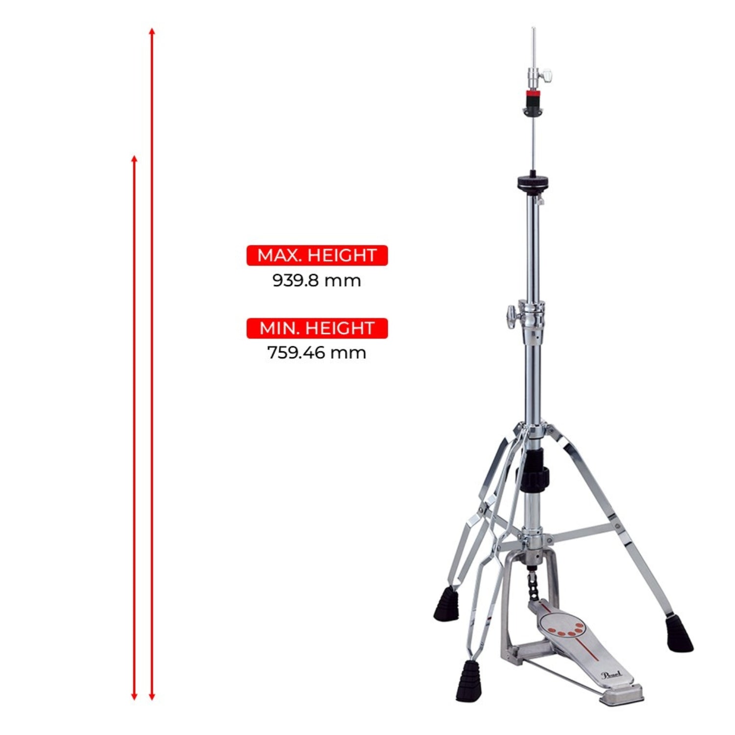 Pearl H-930QR Double Braced Hi Hat Stand with Rapid Lock Clutch