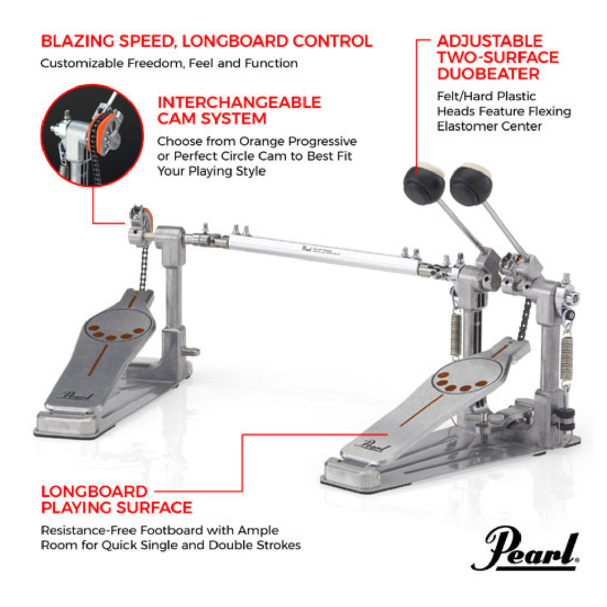 Pearl Power Shifter P-932 Bass Drum Twin Pedal
